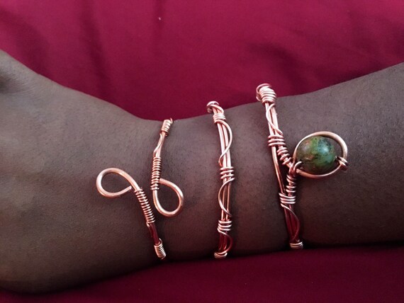 Copper Cuff Bracelet Sets