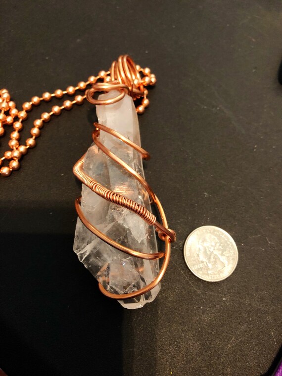 Raw Clear Quartz Ball Chain Necklace