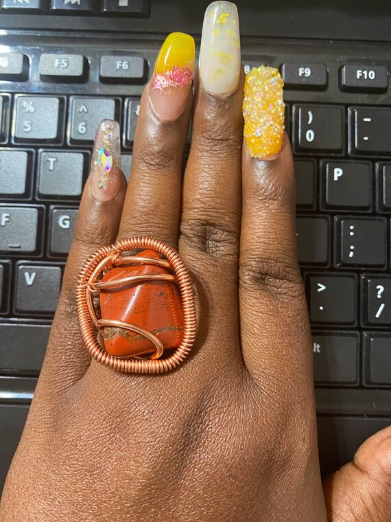 Red Jasper Classic Wrap Ring