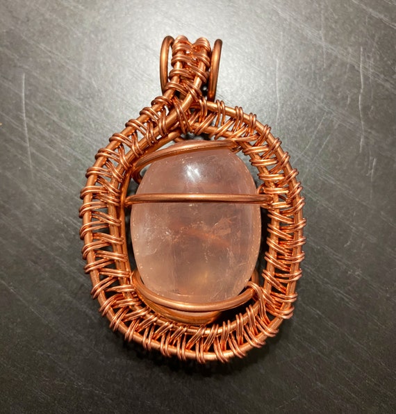 Rose Quartz Creativity Weave Pendant