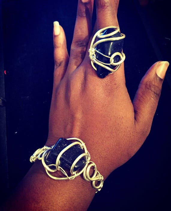 Sterling Silver Bracelet & Ring Set