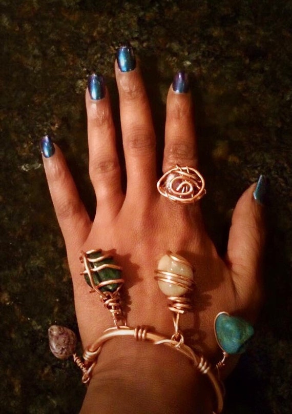 Crystal Copper Charm Bracelet
