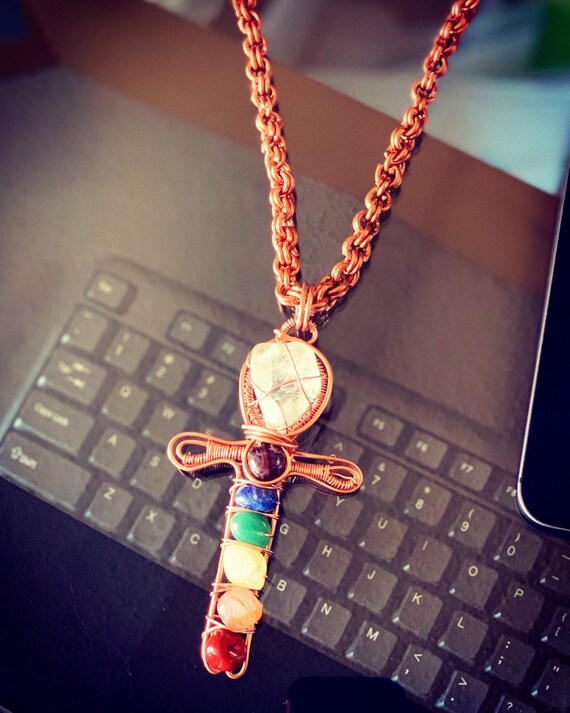 Chakra Ankh w/ Chain