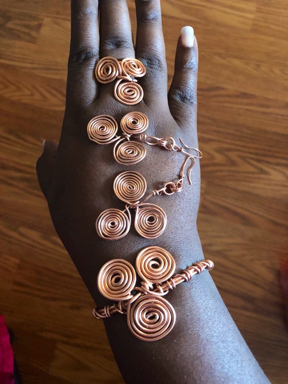 Plain Copper Swirl Set
