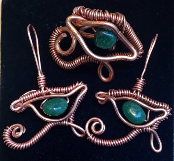 Copper and Aventurine Set
