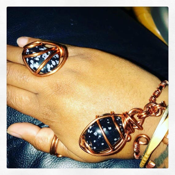 Crystal Dangle Bracelet and Ring Set