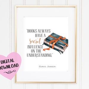 Secret | Literary Art Print | Samuel Johnson Quote | Digital Download | Printable Art | Office Decor