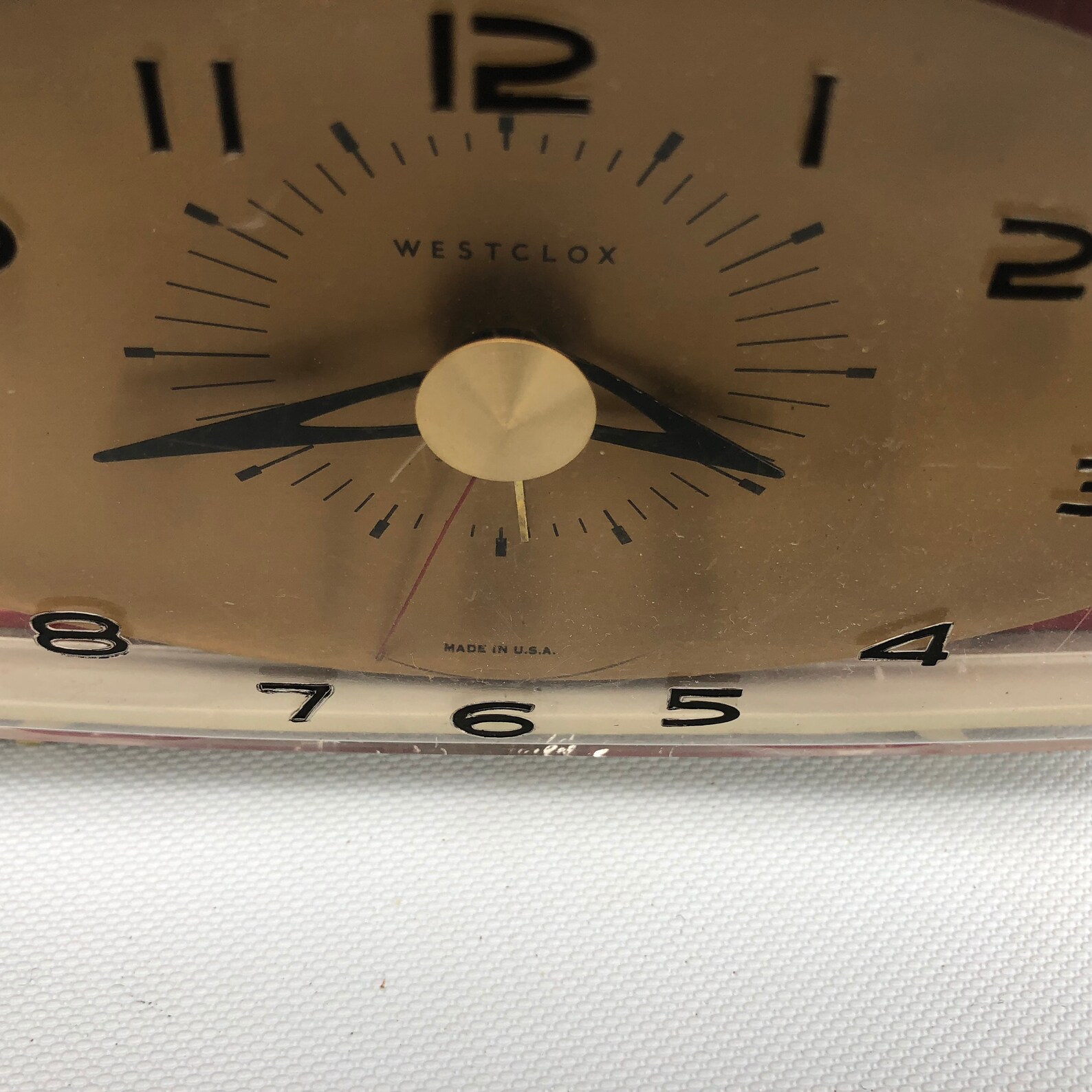 Vintage Westclox Mid Century Modern Bedside Clock Etsy