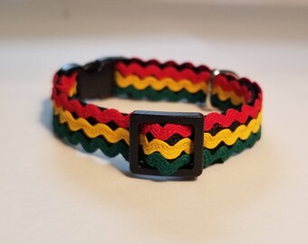 rasta cat collar