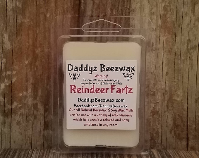 Reindeer Fartz: Scented All Natural Air Purifying Beeswax Coco Creme Melts! 6 Blocks Per Pack.