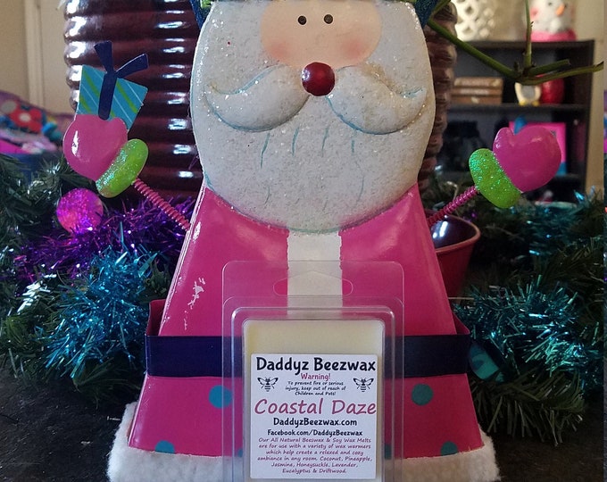 Coastal Daze: Scented All Natural Beeswax Coco Creme Wax Melts! 6 Blocks Per Pack.