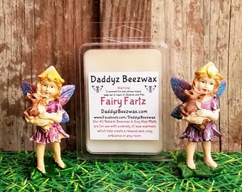 Fairy Farts: Scented All Natural Beeswax Coco Creme Melts - 6 Blocks Per Pack