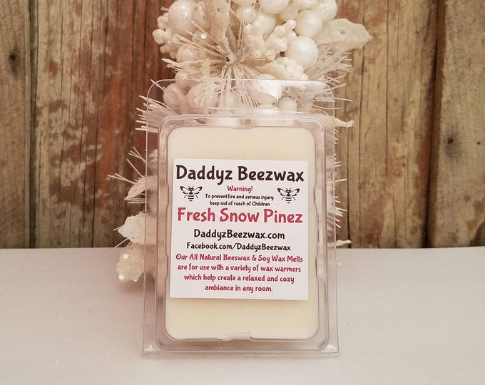 Fresh Snow Pinez: Scented All Natural Air Purifying Beeswax Coco Creme Melts! 6 Blocks Per Pack.