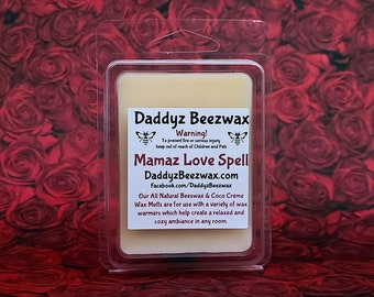 Mamaz Love Spell: Scented All Natural Beeswax Coco Creme Melts - 6 Blocks Per Pack