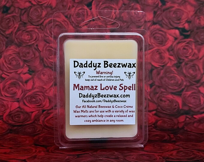 Mamaz Love Spell: Scented All Natural Beeswax Coco Creme Melts - 6 Blocks Per Pack