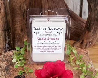 Koala Snackz: Scented All Natural Beeswax Coco Crème Melts - 6 Blocks Per Pack