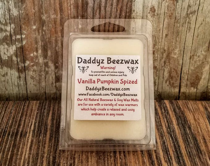 Vanilla Pumpkin Spized: Scented All Natural Beeswax Coco Creme Wax Melts! 6 Blocks Per Pack.