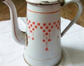 Vintage French enamelware coffee pot.