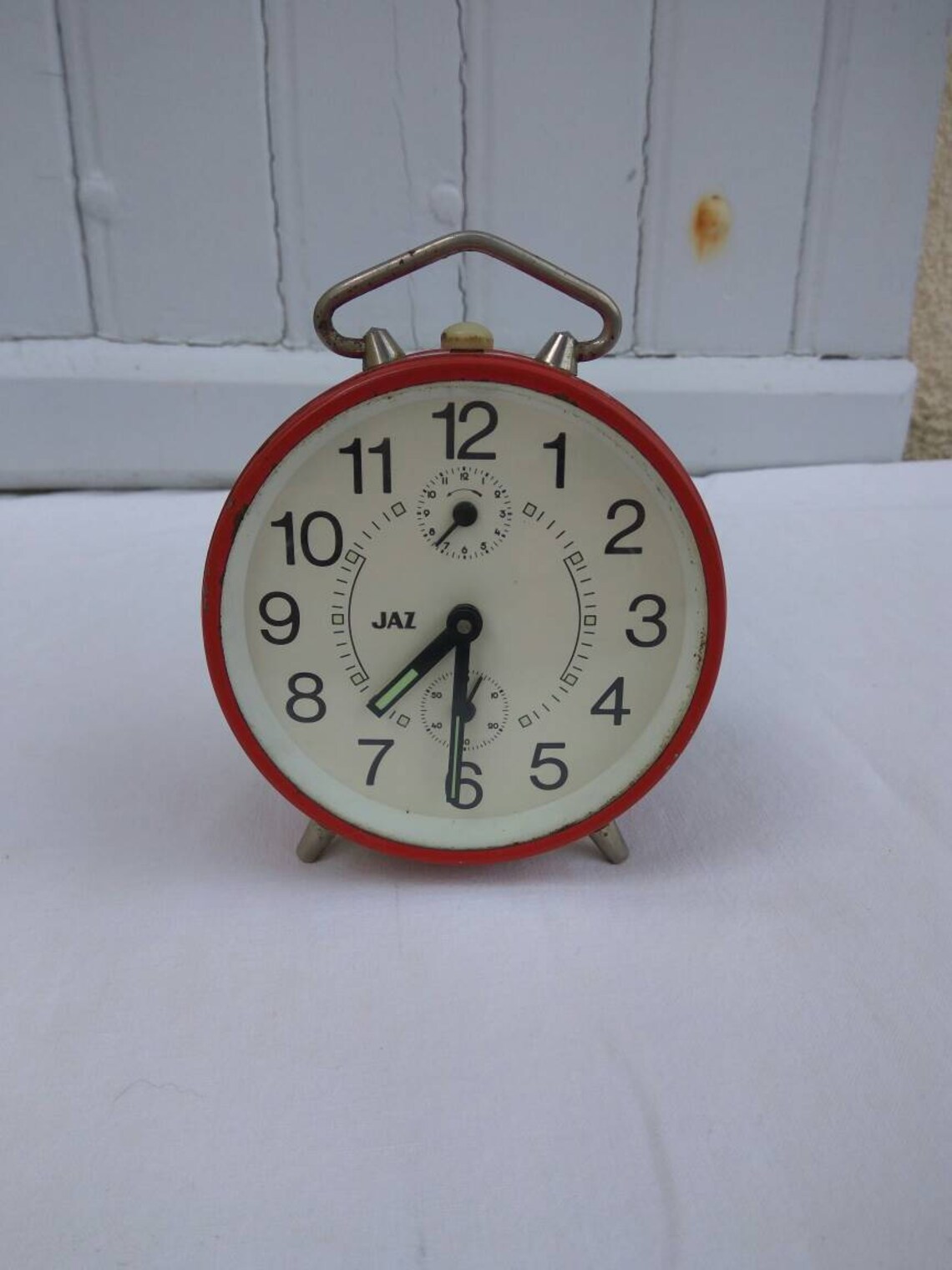 Vintage French Alarm Clock by Jaz. Red. Good Working Order. Etsy