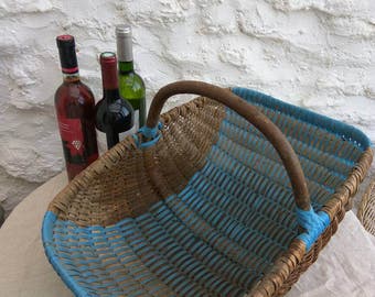Vintage French garden produce basket