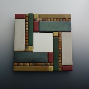 Mosaik Wandspiegel-Handgemachtes Geschenk-Spiegel Wandbehang-Kleines Mosaik-Architektonisches Design-Dekorativ-Einzigartig-Einzigartig-Original Kunst Stück