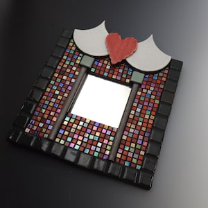 Mosaik Wandspiegel-Handmade Geschenk-Spiegel Wandbehang-Kleines Mosaik-Architektonisches Design-Dekorative-Unikat-Einzigartiges Art Piece