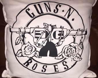 Guns n roses pillow decorative pillow band rockstar pillow axl rose pillow