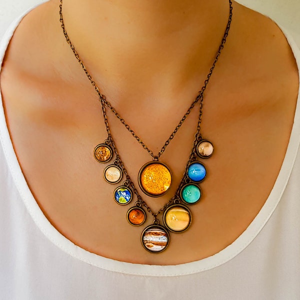 Solar System Necklace - Etsy