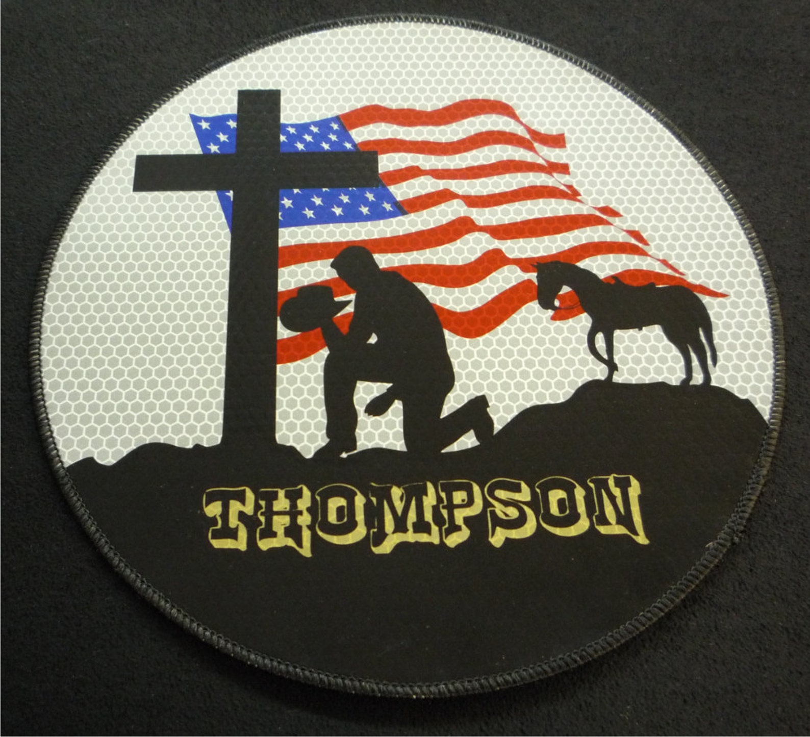 Large Biker Vest Reflective Solas Patch 8.5 Circle not Etsy