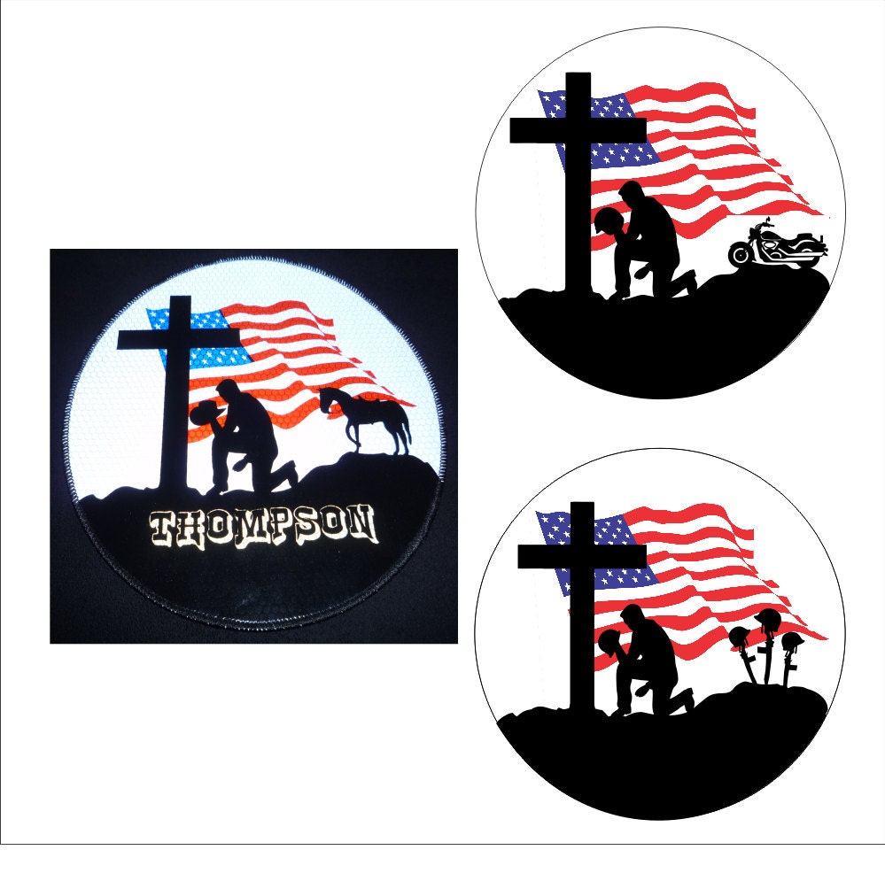 Large Biker Vest Reflective Solas Patch 8.5 Circle Not Etsy