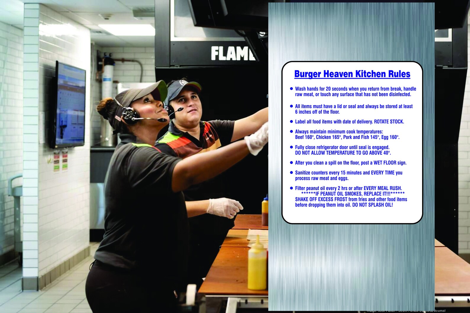 Custom Restaurant Kitchen Rules Sign 13 X 15, Indoor/outdoor, Permanent