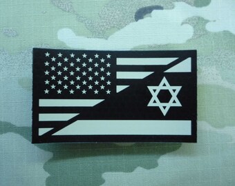 White Israel Flag Tactical Military Armband Patch Embroidered 2x3 Moral Jewish Star of David Sew On Israeli National Emblem Country's Flag Patches 