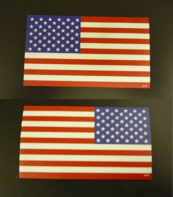 American Flag Embroidered Patch Reverse Black White w/Velcro Brand Fastener