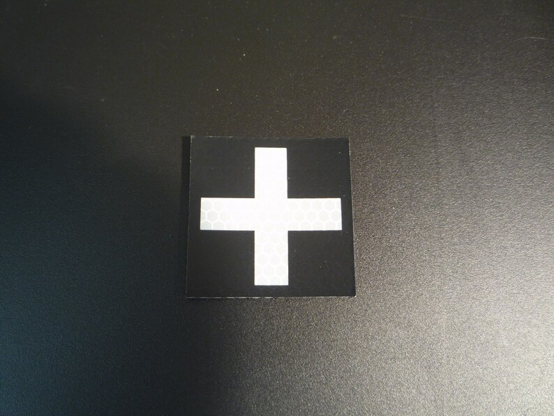 Medic Cross Solas On Black solasX Patch2X2 With VELCRO\u00ae Brand Fastener