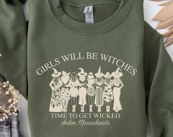 Salem Witches Trip Halloween Sweatshirt, Feminist Women's Empowerment T-Shirt, Witches Wiccan Vibes, Mystical Witches, Witchy Girls Coven