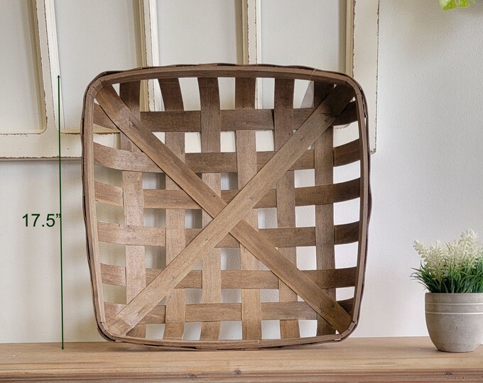 Extra Large Square Tobacco Basket 30x30 Etsy