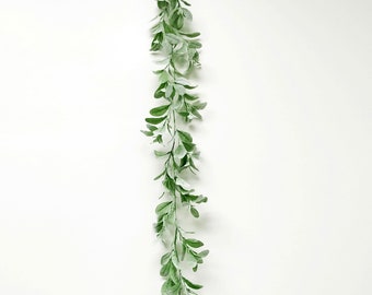 6' ft (72") Artificial Flocked Lambs Ear Garland bendable