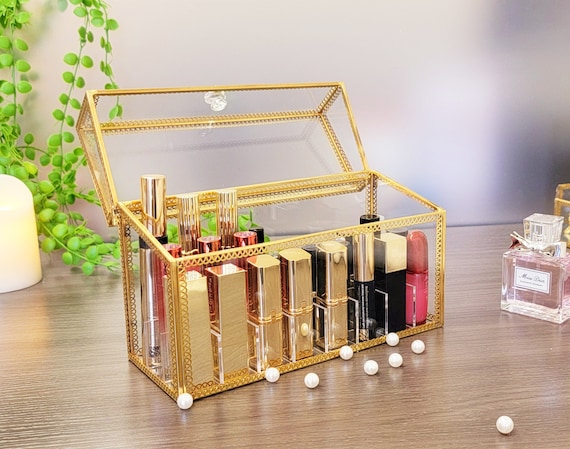1pc Acrylic Cosmetic Storage Box For Desk Organization, Transparent Basket  For Face Mask And Snack Storage Display Stand