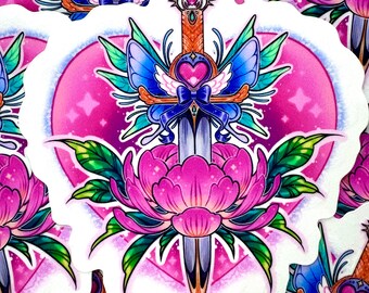 Peony Scabbard Sticker