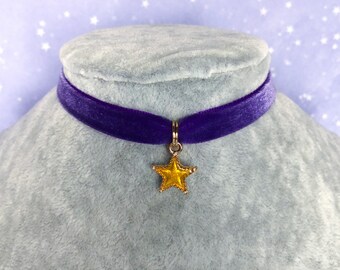 Disney Wish Choker Purple Star Necklace Disneybound Gift