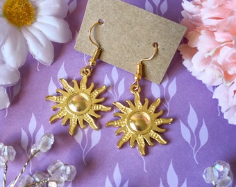 Tangled Rapunzel Sun Inspired Earrings Disney Princess Jewellery
