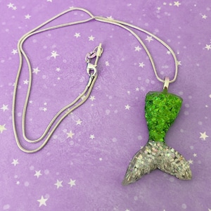 Ready to Ship Ariel Disney Princess Necklace Little Mermaid Tail Party Gift Character Inspired Pendant