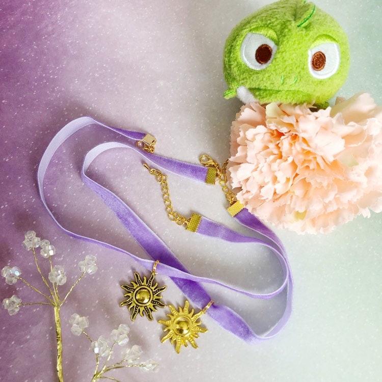 Tangled Rapunzel Disney Princess Velvet Choker Necklace Disneybound Sieraden Kettingen Chokers 