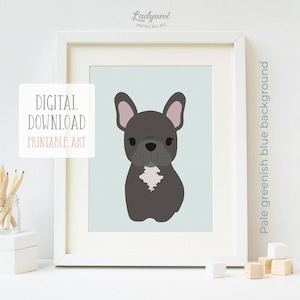 French Bulldog Print: Puppy Nursery Wall Art (Digital Download)