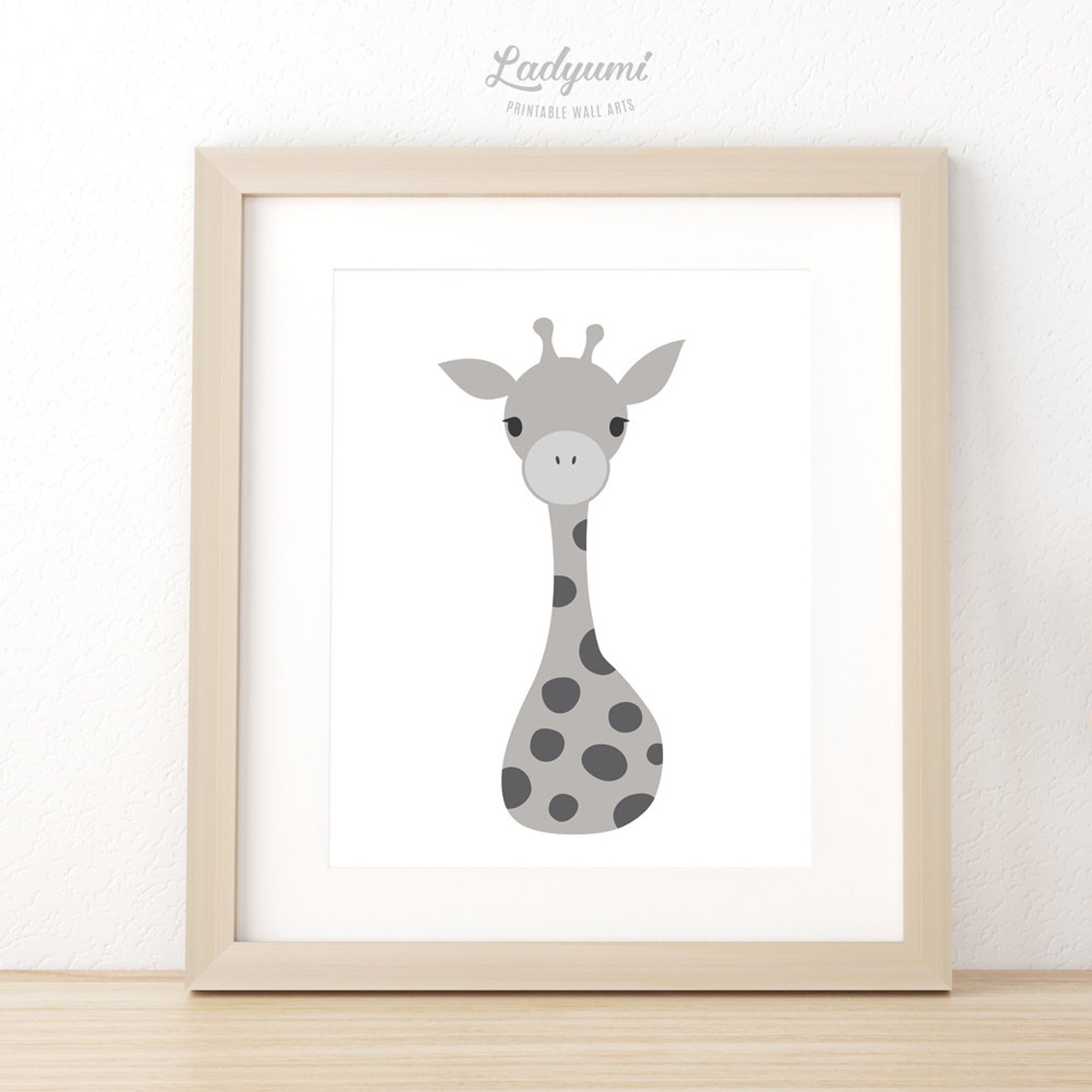 Giraffe Nursery Print Printable Nursery Wall Art Jungle Kids | Etsy