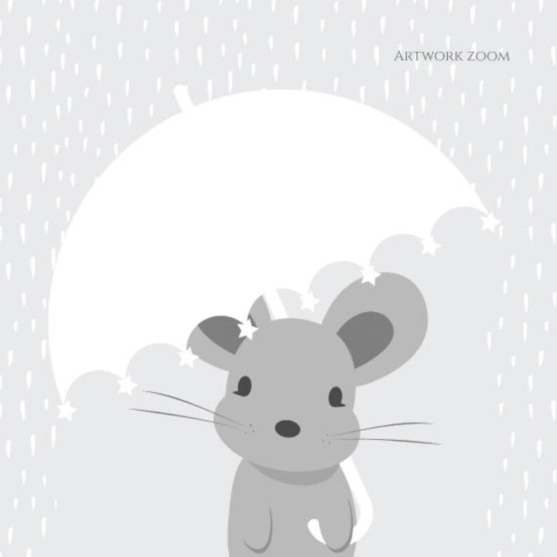 Mouse Print Printable Nursery Art Nursery Wall Art Woodland | Etsy