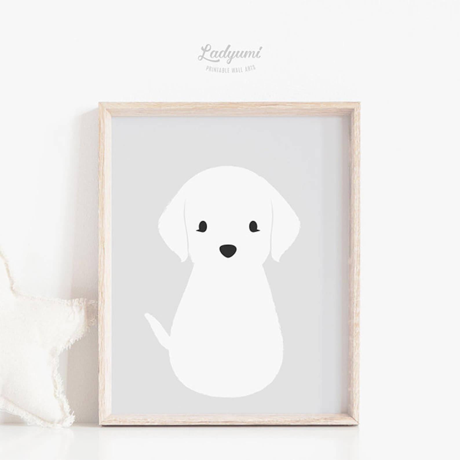 Dog Nursery Wall Arts Printable Kids Wall Art Nursery Animal Etsy