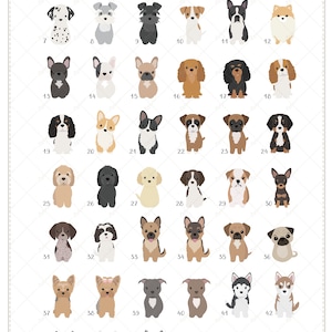 Dog Art for Nursery, Custom Name Print, Mom and Baby Gift, Personalized Dog Print, Dog Nursery, Kids Printable Wall Art, Digital Download image 2