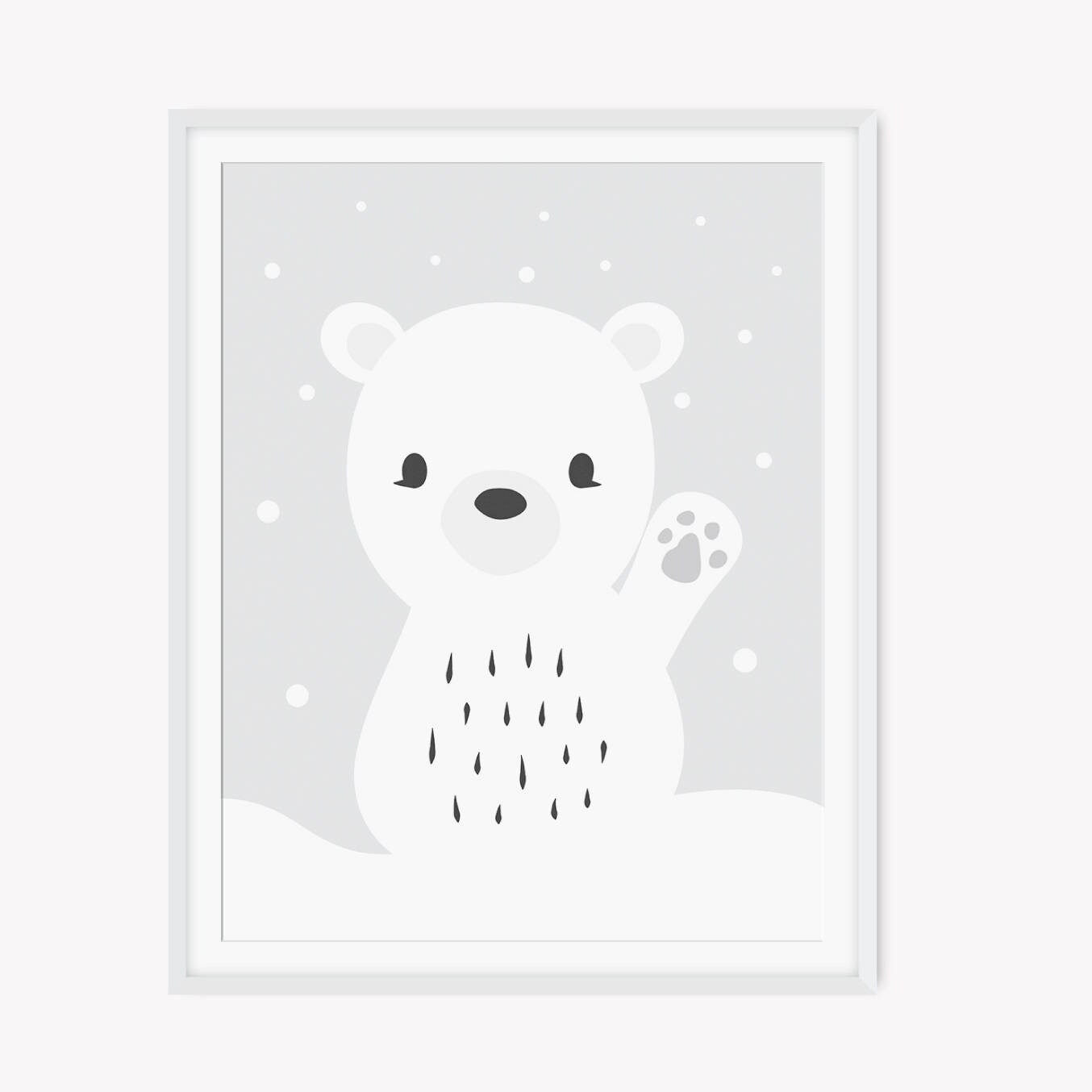 Polar Bear Wall Art Bear Nursery Art Digital Download Art Etsy