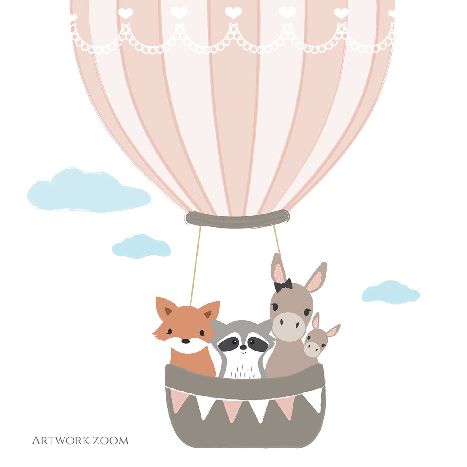 Hot Air Balloon Nursery Print Nursery Wall Art Printable Etsy